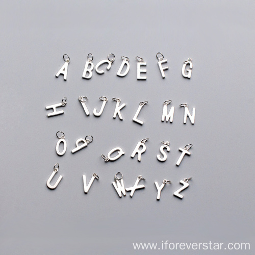 Sterling Silver Pendant Setting Letters A-Z Alphabet Pendant